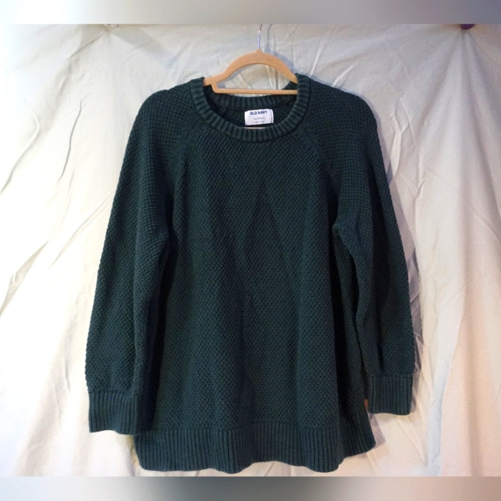 Old Navy Teal Crew Neck Knit Sweater | Women's L
